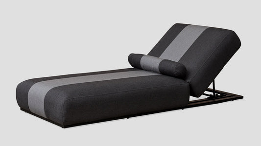 COROMANDEL STRIPED LOUNGER - SOOTY
