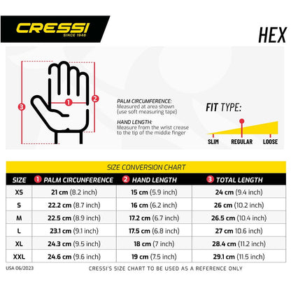 Cressi High Stretch Neoprene Spider Dive Gloves 3.5mm