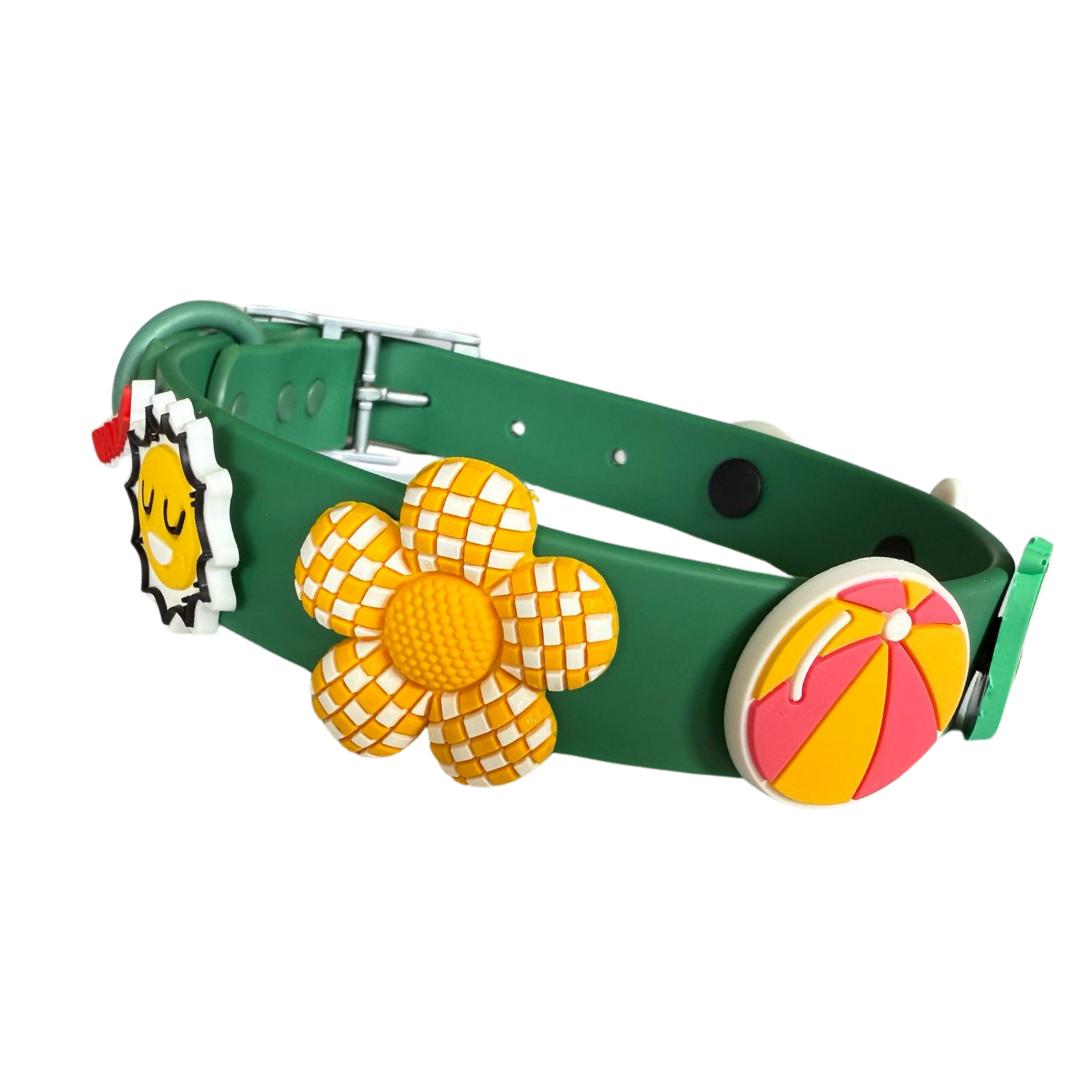 Waterproof Customisable Dog Collar | Green