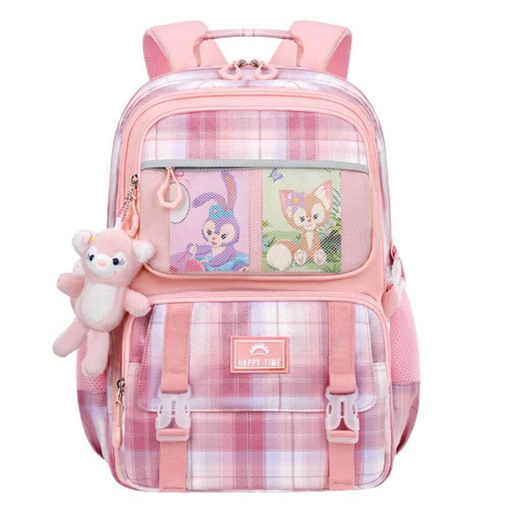 School Bags for Girls & Kids Backpack | Cute Cartoon Rabbit | Purple & Pink