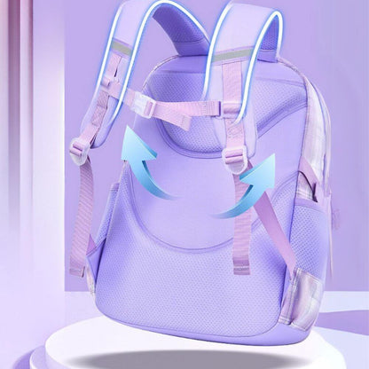 School Bags for Girls & Kids Backpack | Cute Cartoon Rabbit | Purple & Pink