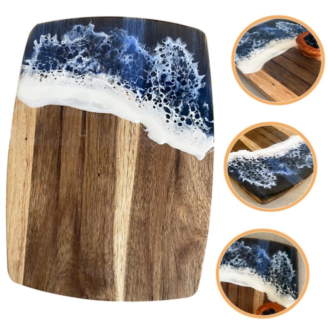 Wood Chopping Board with Unique Resin Design