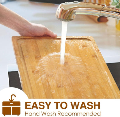 Bamboo Cutting Boards for Kitchen with Juice Groove