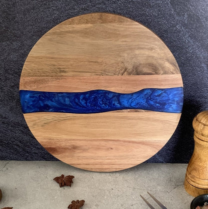 Wood Round Resin Cutting Board for Kitchen