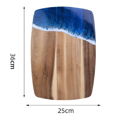 Wood Chopping Board with Unique Resin Design