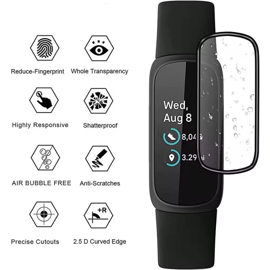 Screen Protector for Fitbit Inspire 3 (Black)