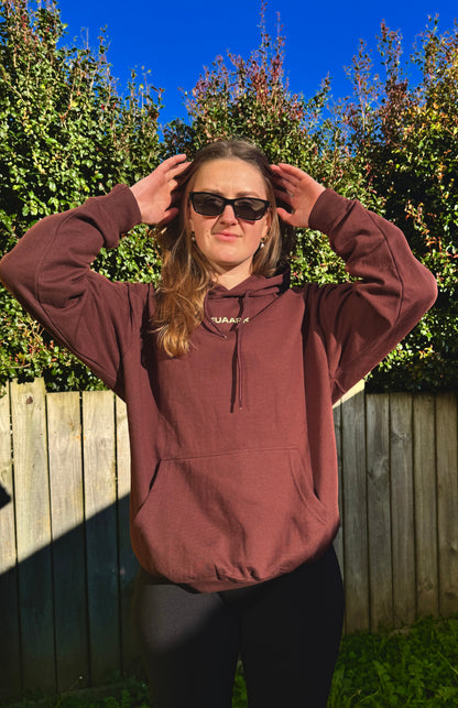 Unisex Signature Oversized Hoodies Brown
