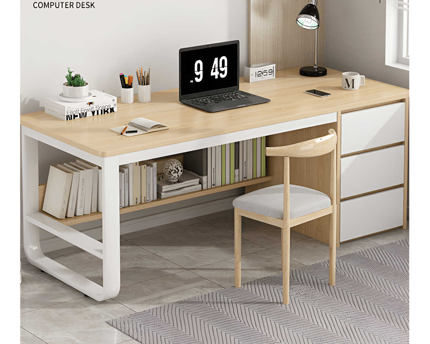 Computer Desk with Drawers