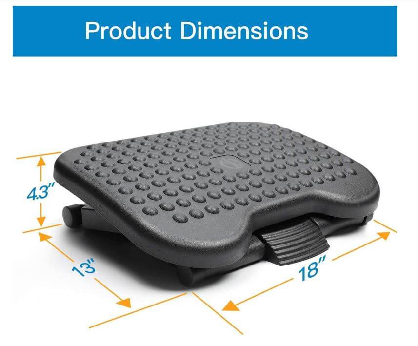 Adjustable Tilting Footrest Under Desk Ergonomic Office Foot Rest - The Shopsite