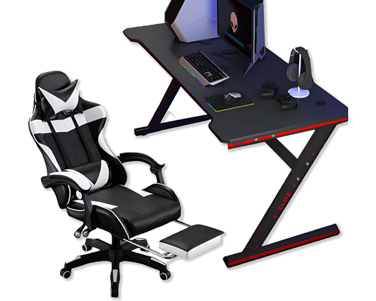 Gaming Chair with Desk – Gaming Chair Combo with Gaming Desk Table