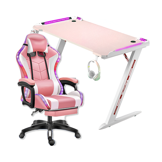 Gaming Chair with Desk – RGB Gaming Chair Combo with Gaming Desk Table