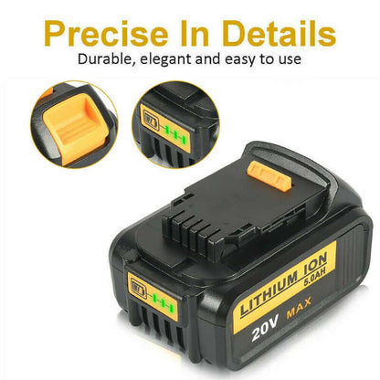 Battery For Dewalt DCB205 battery 5000mAh Replacement - The Shopsite