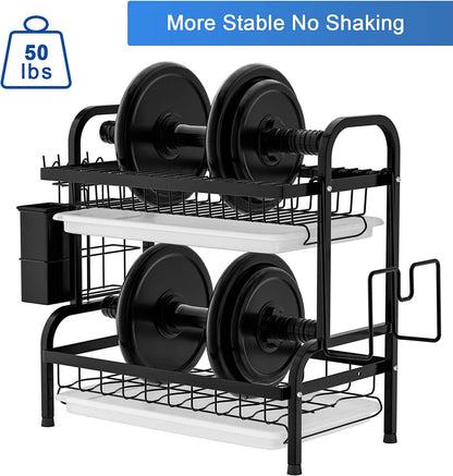 Dish drainer with cup holder