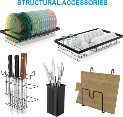 Dish rack with removable trays
