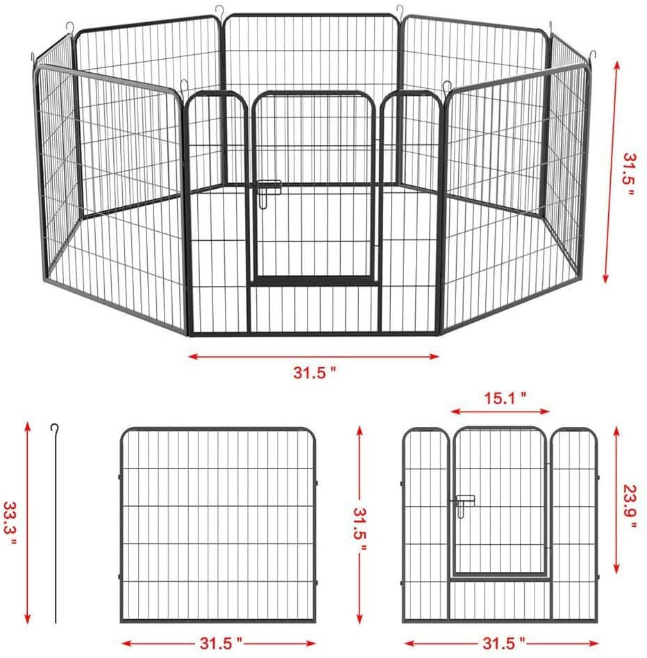 dog pen with secure latch
