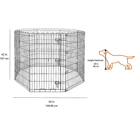foldable dog playpen metal panels