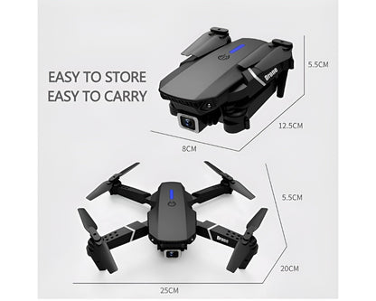 Drone with Camera - 4K HD Foldable Mini Quadcopter WiFi FPV RC Helicopter Black