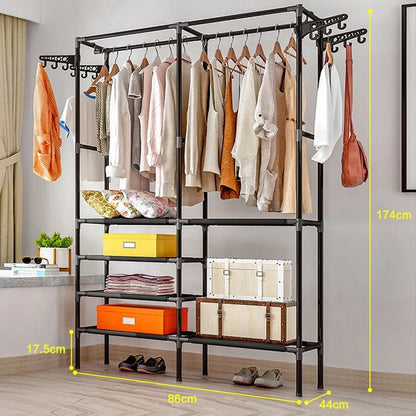 Garment rack with shelves