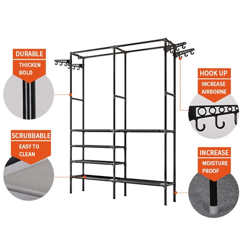 Powder coated clothes rack