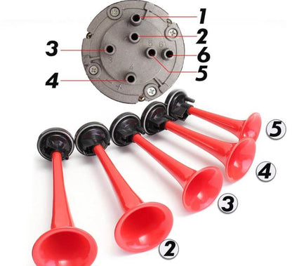 Air horn with mounting brackets