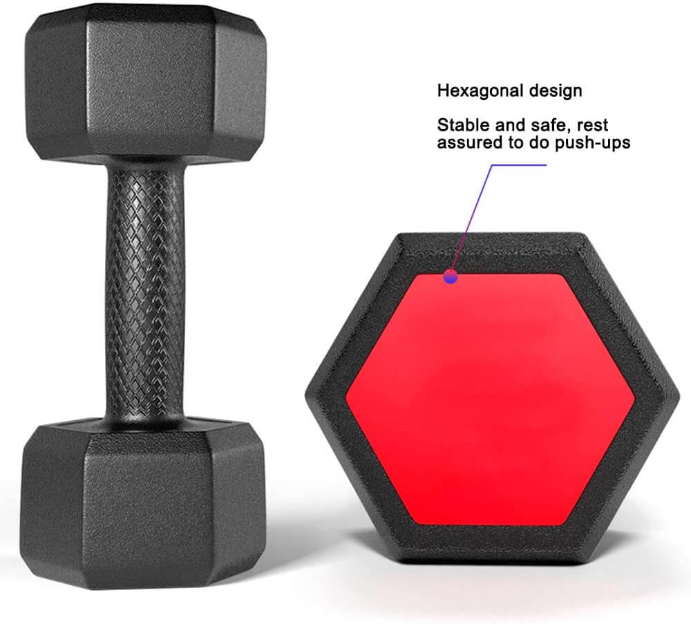 Dumbells Sport Hexagon Dumbbells Set Home Gym Fitness Hexagon - The Shopsite