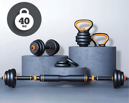 6-in-1 Adjustable Dumbbells Barbell Set (40Kg)