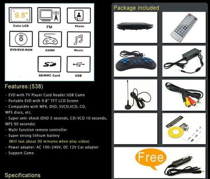 Dvd Player 9.8 Inch - The Shopsite