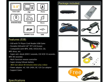 Dvd Player 9.8 Inch