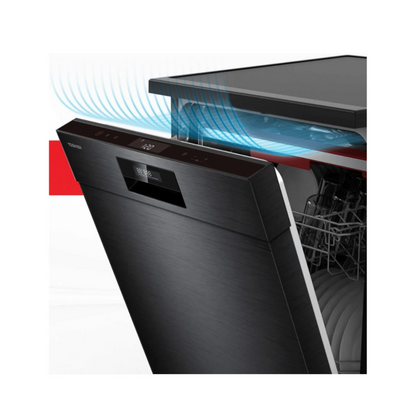 Toshiba 15 Place Settings Freestanding Dishwasher With UV Light & Auto Open with 3-year Warranty
