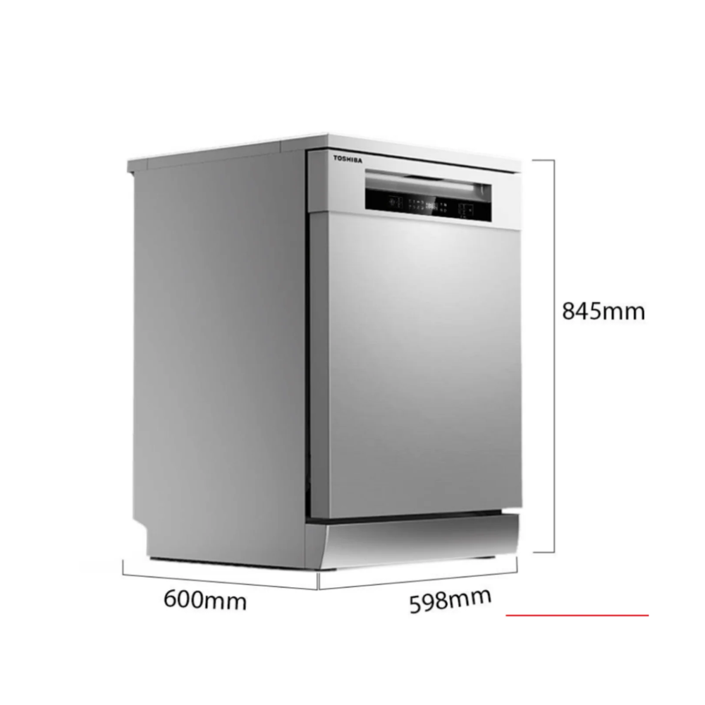 Toshiba 15 Place Settings Freestanding Dishwasher with Auto Open Function