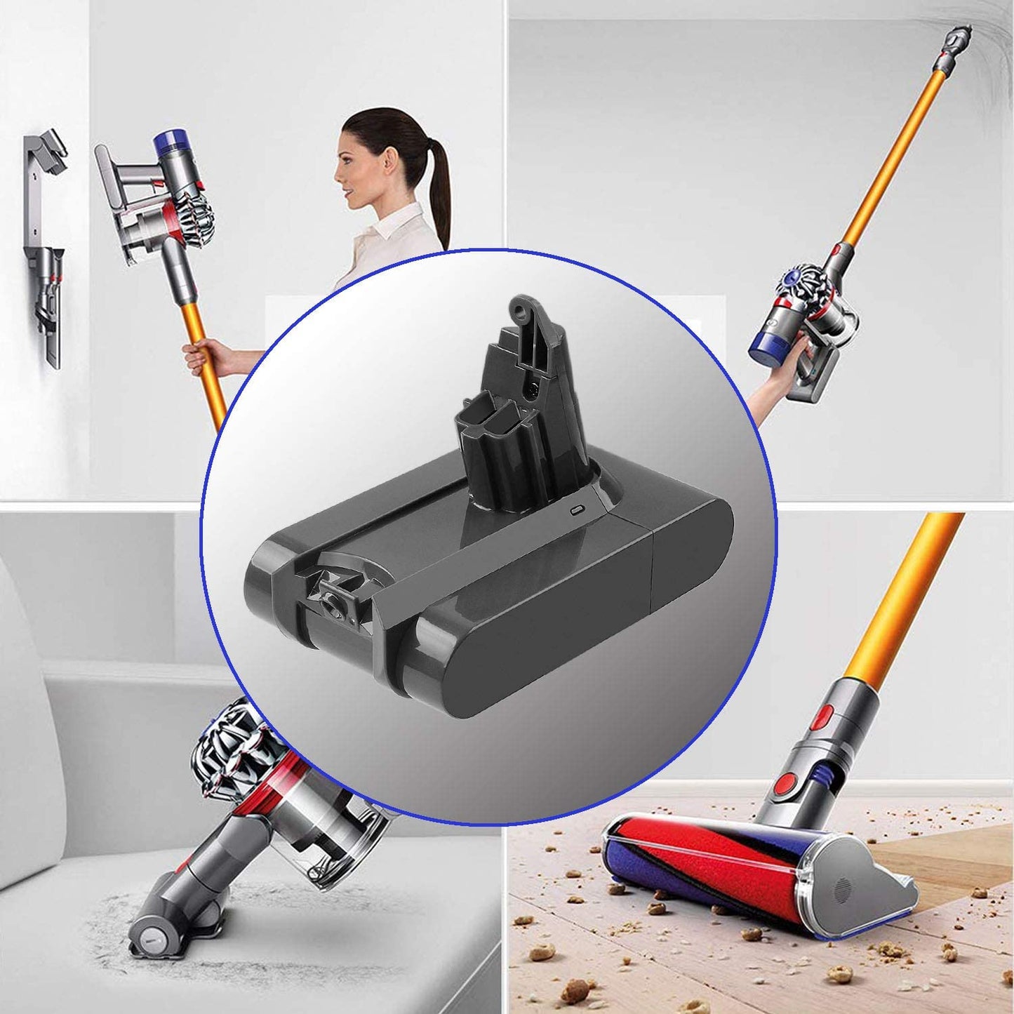 Dyson V6 Battery 4000mAh Replacement Dyson Battery