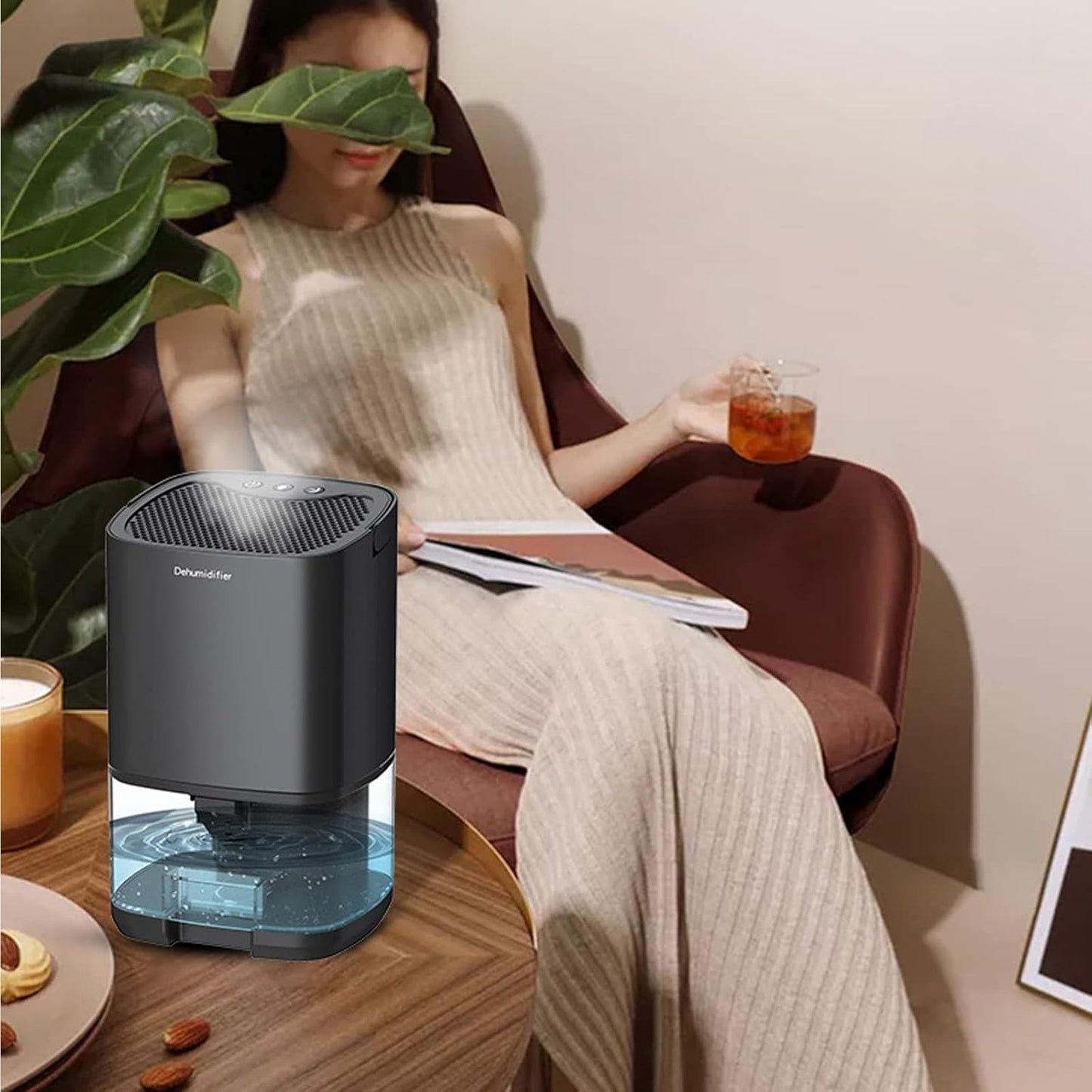 Mini Dehumidifier 1000mL Portable Black