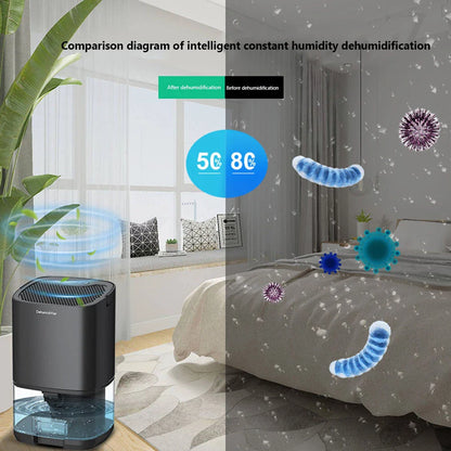 Mini Dehumidifier 1000mL Portable Black