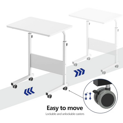 Portable Laptop Desk Adjustable Study Office Table (White)