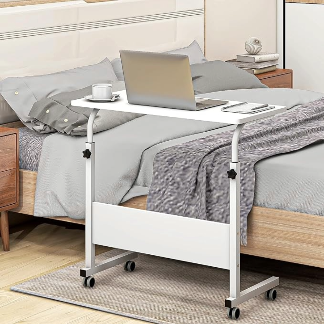 Portable Laptop Desk Adjustable Study Office Table (White)