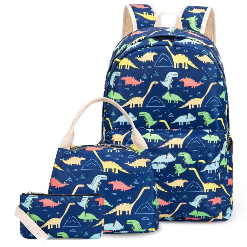 Dinosaur Backpack for Kids & Boys School Bag Set