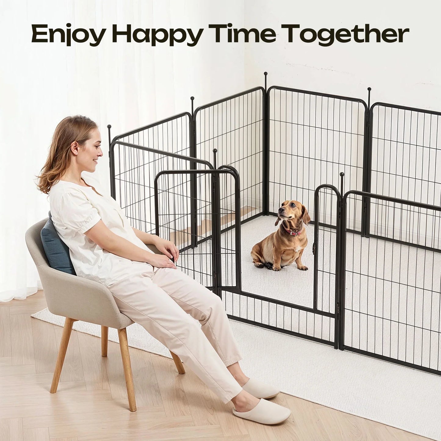 Dog Playpen Pet Playpen Fence 80x80cm