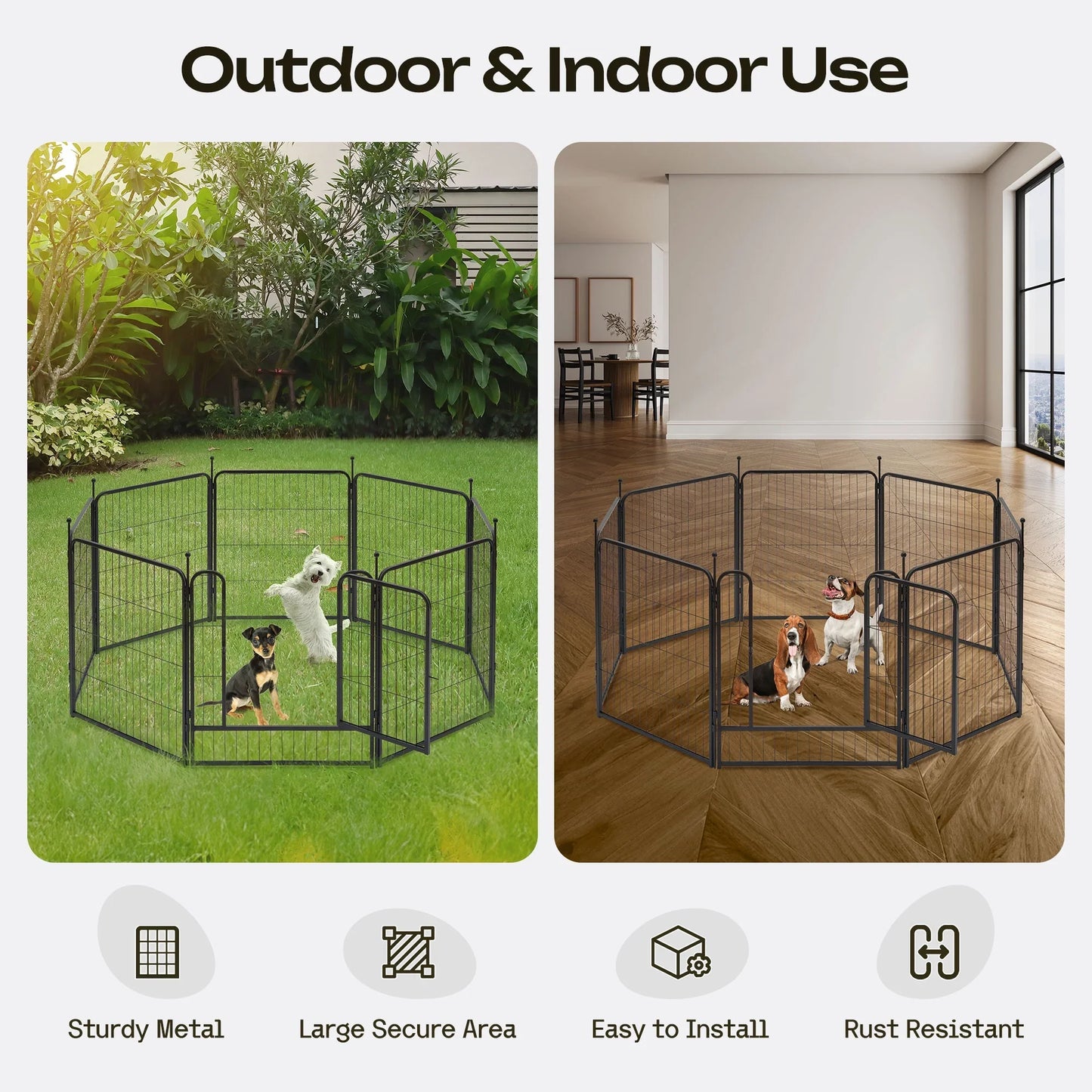 Dog Playpen Pet Playpen Fence 80x80cm