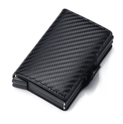 Double-Layer Aluminum Alloy Anti-Theft Brush Metal Card Holder