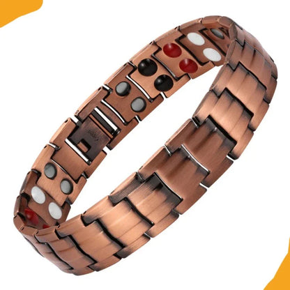 Copper  Double Row Bio Elements Energy Germanium Bracelet