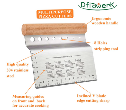 Dough Pastry Scraper Chopper Cutter 304 Stainless Steel