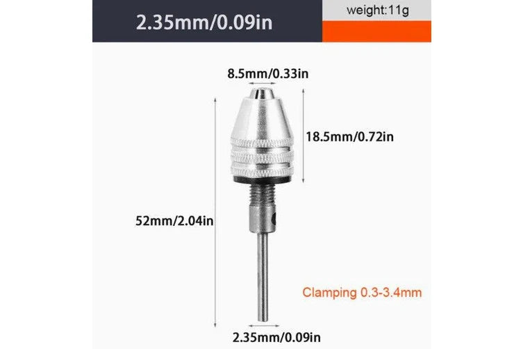 Drill Chuck Adapter Round 0.3-3.4mm