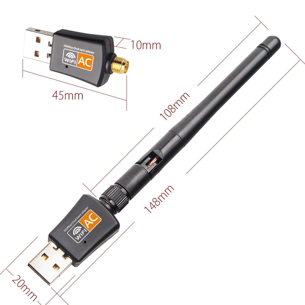 Compact USB wifi network card