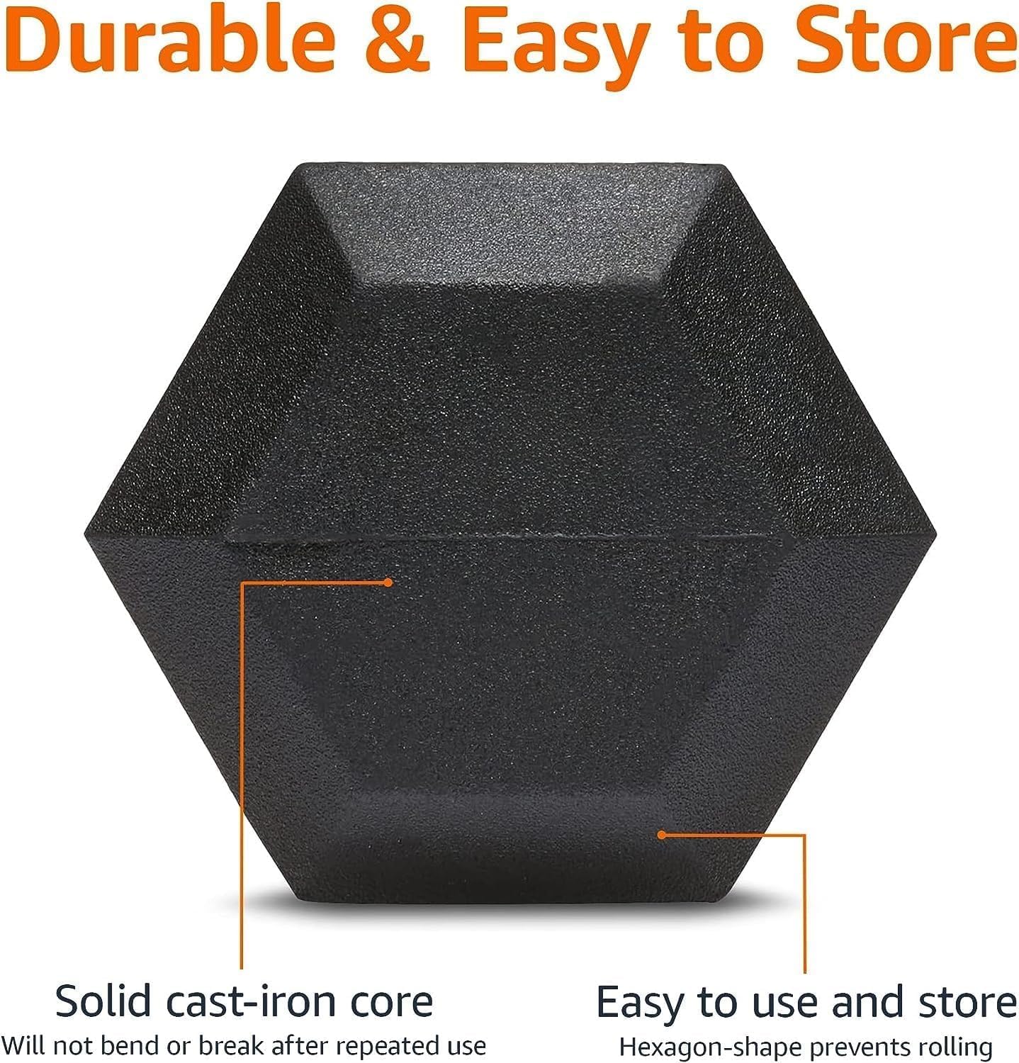 Dumbbell Set - 2 x 10kg Hex Weights