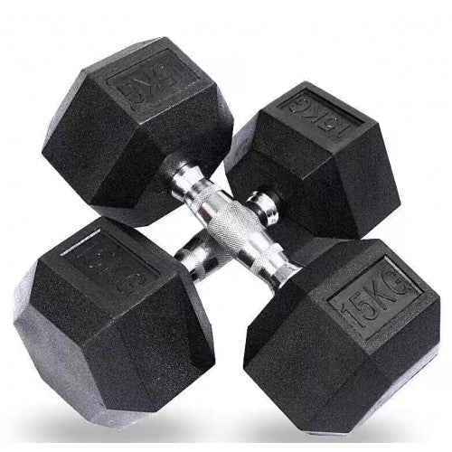 Dumbbell Set - 2 x 15kg Hex Weights