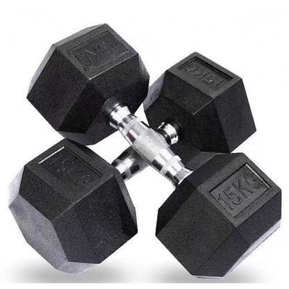 Dumbbell Set - 2 x 15kg Hex Weights