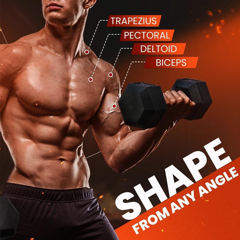 Dumbbell Set - 2 x 5kg Hex Weights