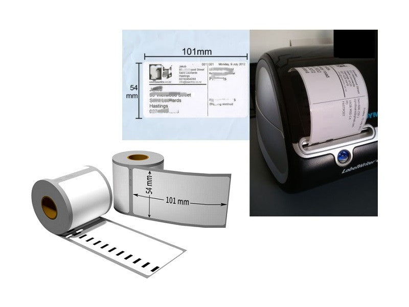 DYMO 99014# Comp. (2 Rolls) 54*101mm 220 Labels/roll Tradevine Labels