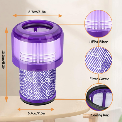 Replacement Washable Filter For Dyson V12 Detect Slim Vacuum Cleaner