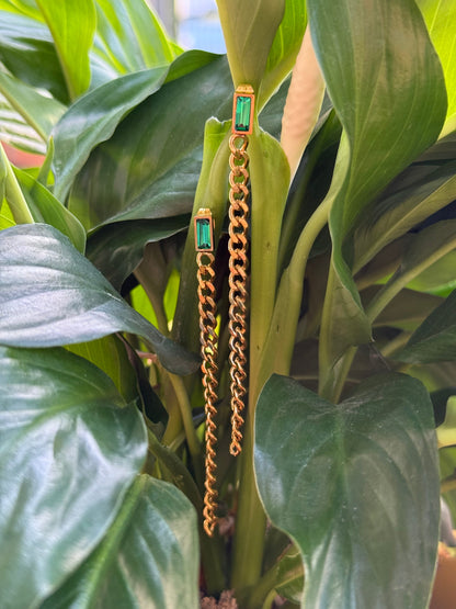 Kōura Kākāriki Gold Earrings